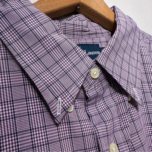 Ralph Lauren Yarmouth Cotton Purple & White Button Down Mens Shirt NEW W/O TAGS - Picture 10 of 13